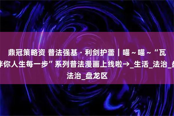 鼎冠策略资 普法强基 · 利剑护蕾｜喵～喵～“瓦小喵伴你人生每一步”系列普法漫画上线啦→_生活_法治_盘龙区