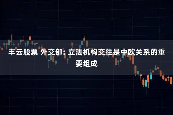 丰云股票 外交部: 立法机构交往是中欧关系的重要组成